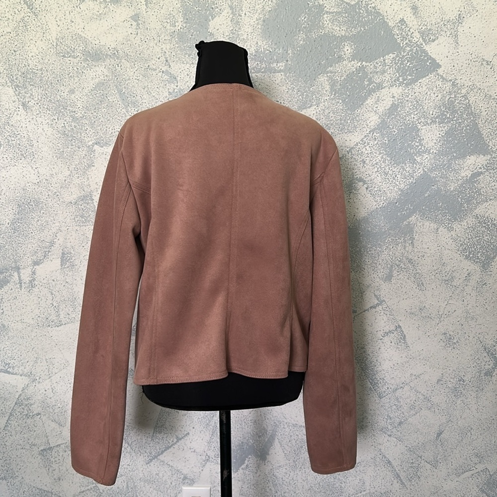 Haute Monde Women's Pink Suede Jacket size XL - Picture 5 of 9